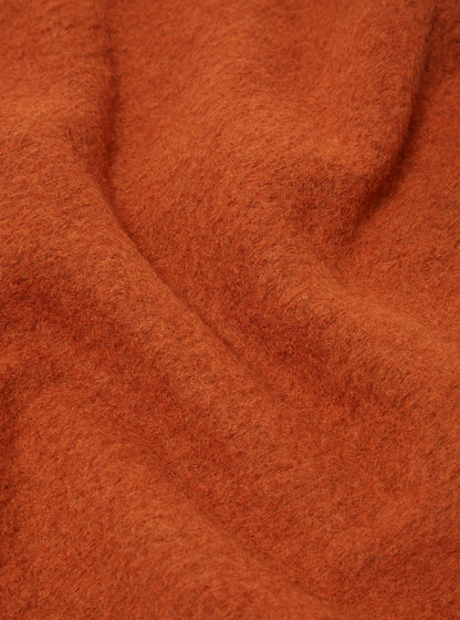 Universal Works Zip Waistcoat In Orange Wool Fleece