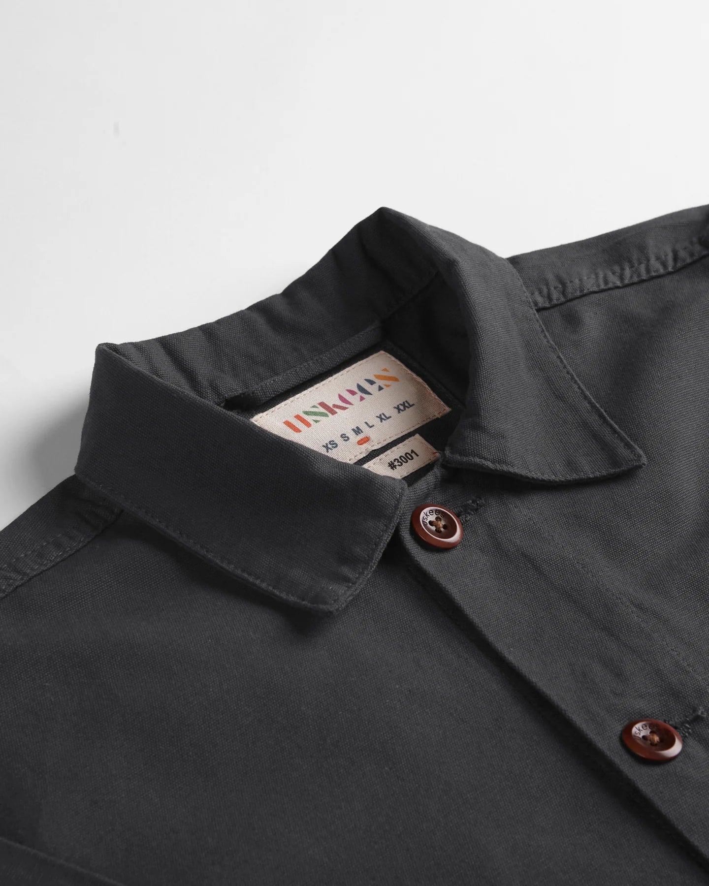 Uskees Button Overshirt - Charcoal #3001