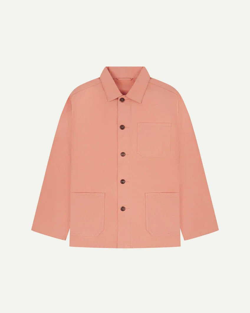 Uskees Button Overshirt Coral #3001