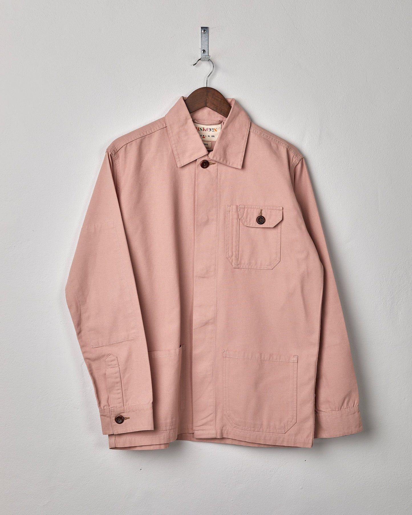 Uskees Hidden Button Overshirt - Dusty Pink #3011