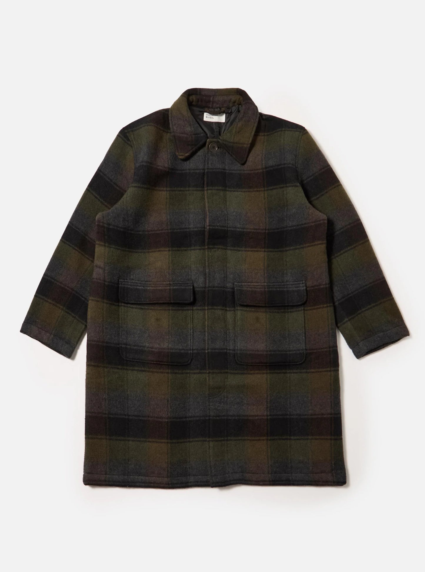 Black/Brown Berlin Wool Check Account Coat