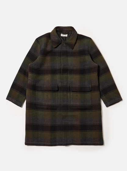 Black/Brown Berlin Wool Check Account Coat