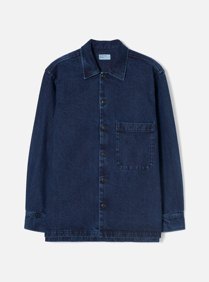 Universal Works Fatigue Shirt  - Indigo Work Denim