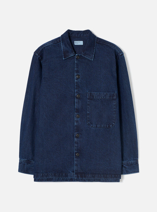 Universal Works Fatigue Shirt  - Indigo Work Denim