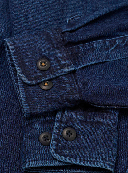 Universal Works Fatigue Shirt  - Indigo Work Denim