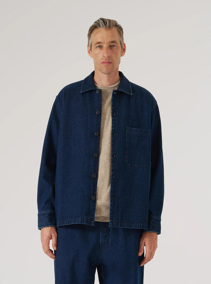 Universal Works Fatigue Shirt  - Indigo Work Denim
