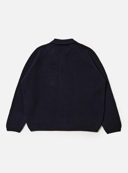 Universal Works Eco Wool Zip Cardigan Navy