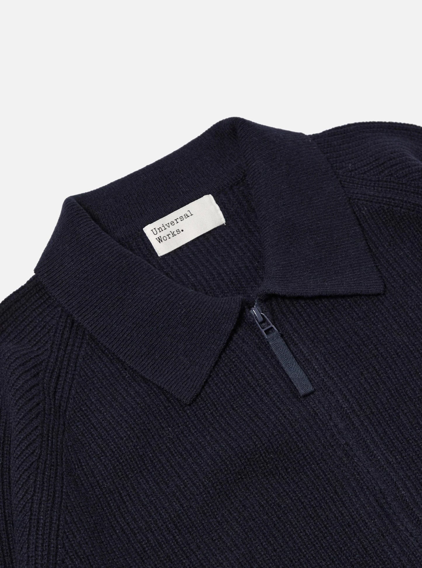 Universal Works Eco Wool Zip Cardigan Navy