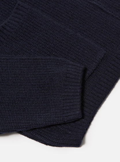 Universal Works Eco Wool Zip Cardigan Navy
