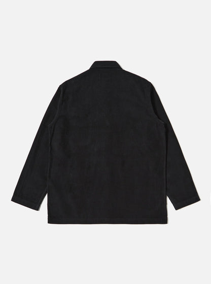 Universal Works Fine Cord Bakers Overshirt Black