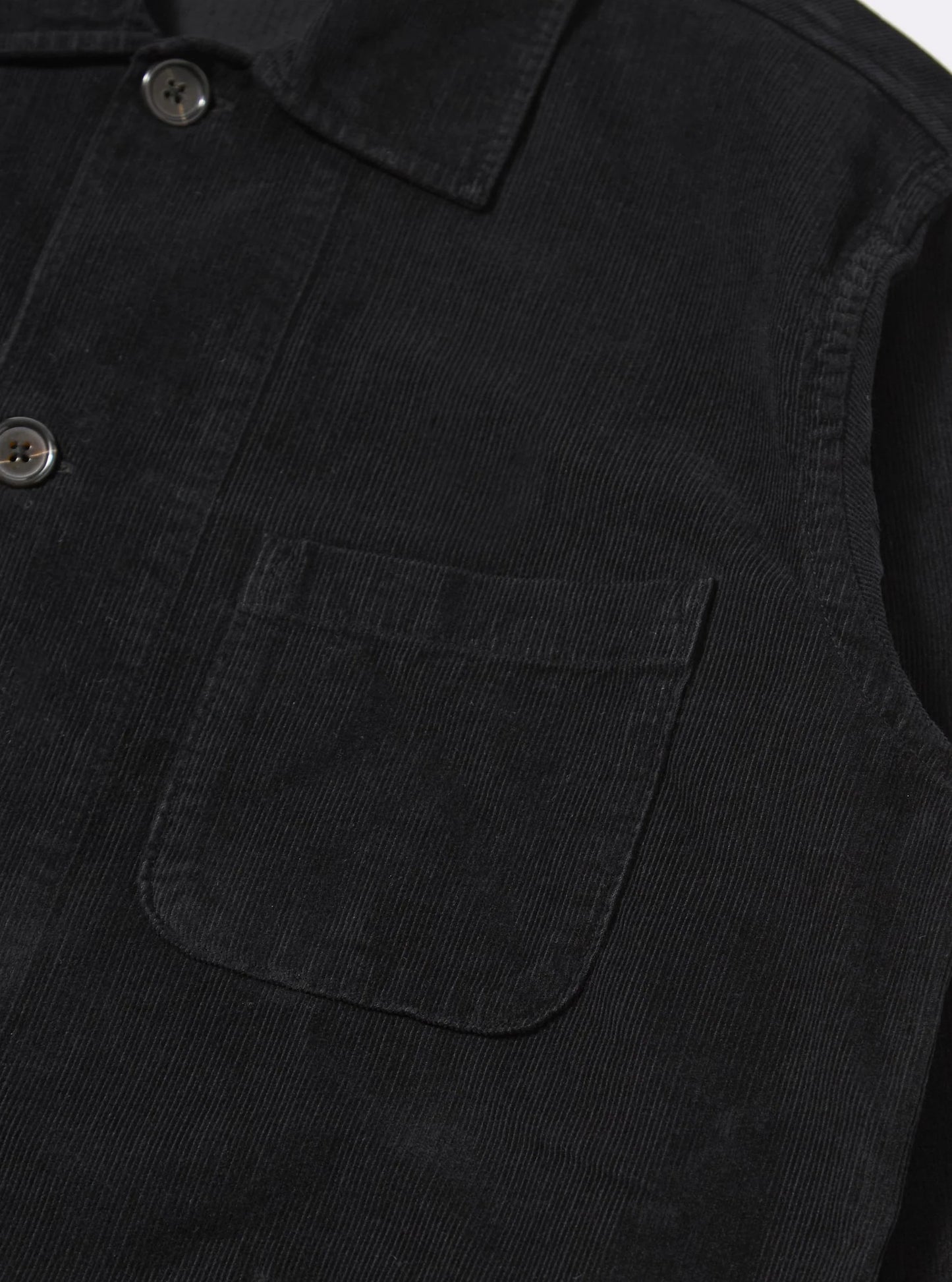 Universal Works Fine Cord Bakers Overshirt Black