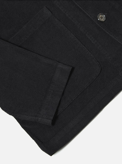Universal Works Fine Cord Bakers Overshirt Black