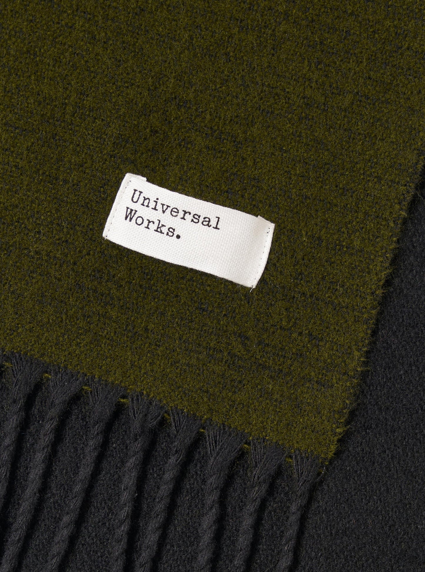Universal Works Double Sided Scarf Green/Black