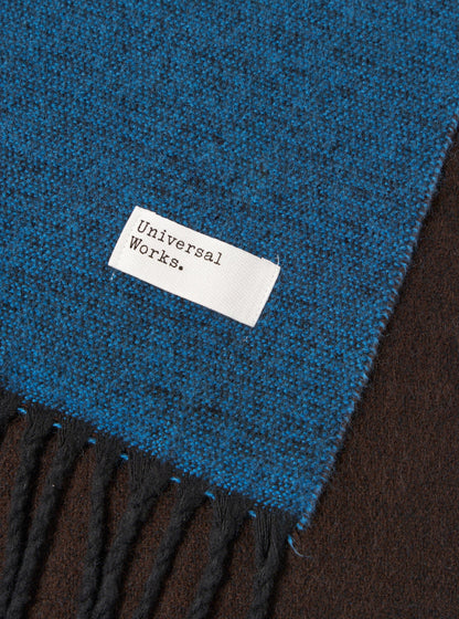 Universal Works Double Sided Scarf Light Blue/Brown