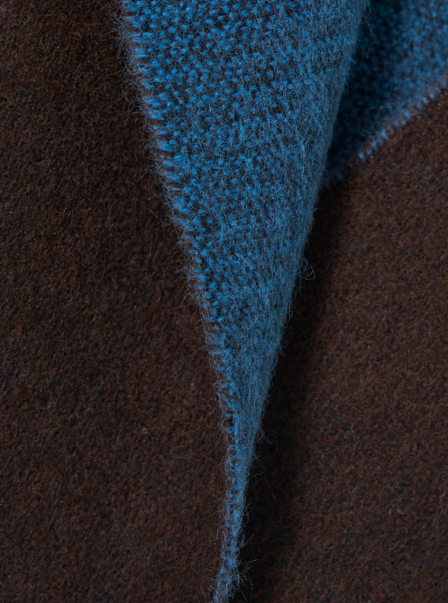 Universal Works Double Sided Scarf Light Blue/Brown