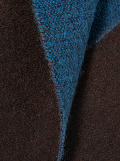 Universal Works Double Sided Scarf Light Blue/Brown