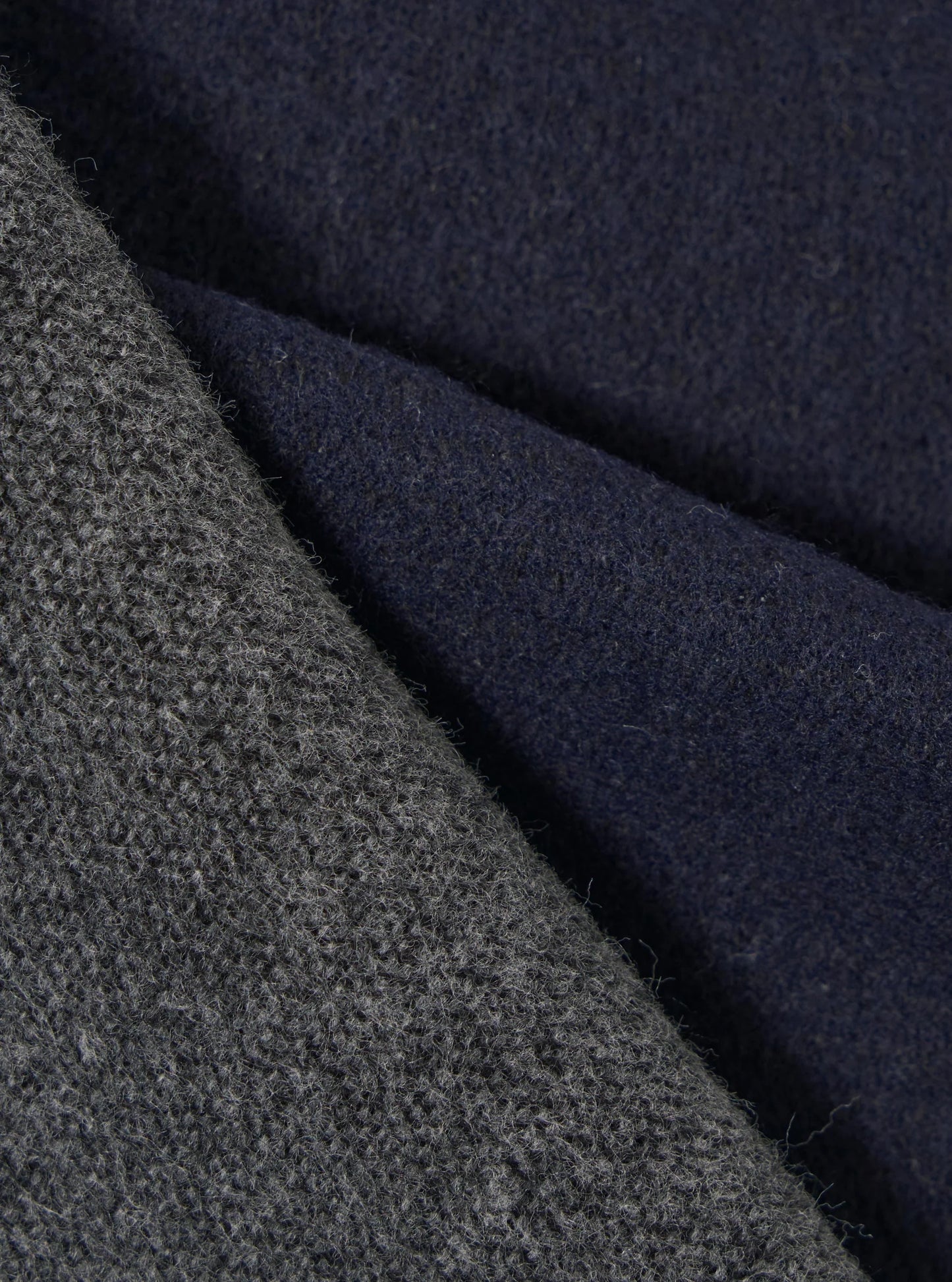 Universal Works Double Sided Scarf Navy/Mid Grey