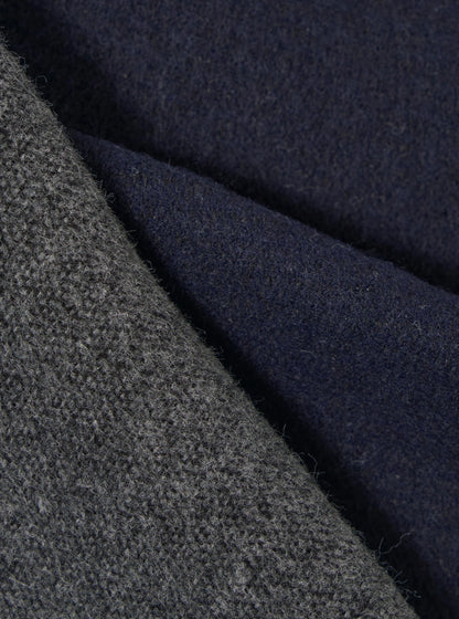 Universal Works Double Sided Scarf Navy/Mid Grey