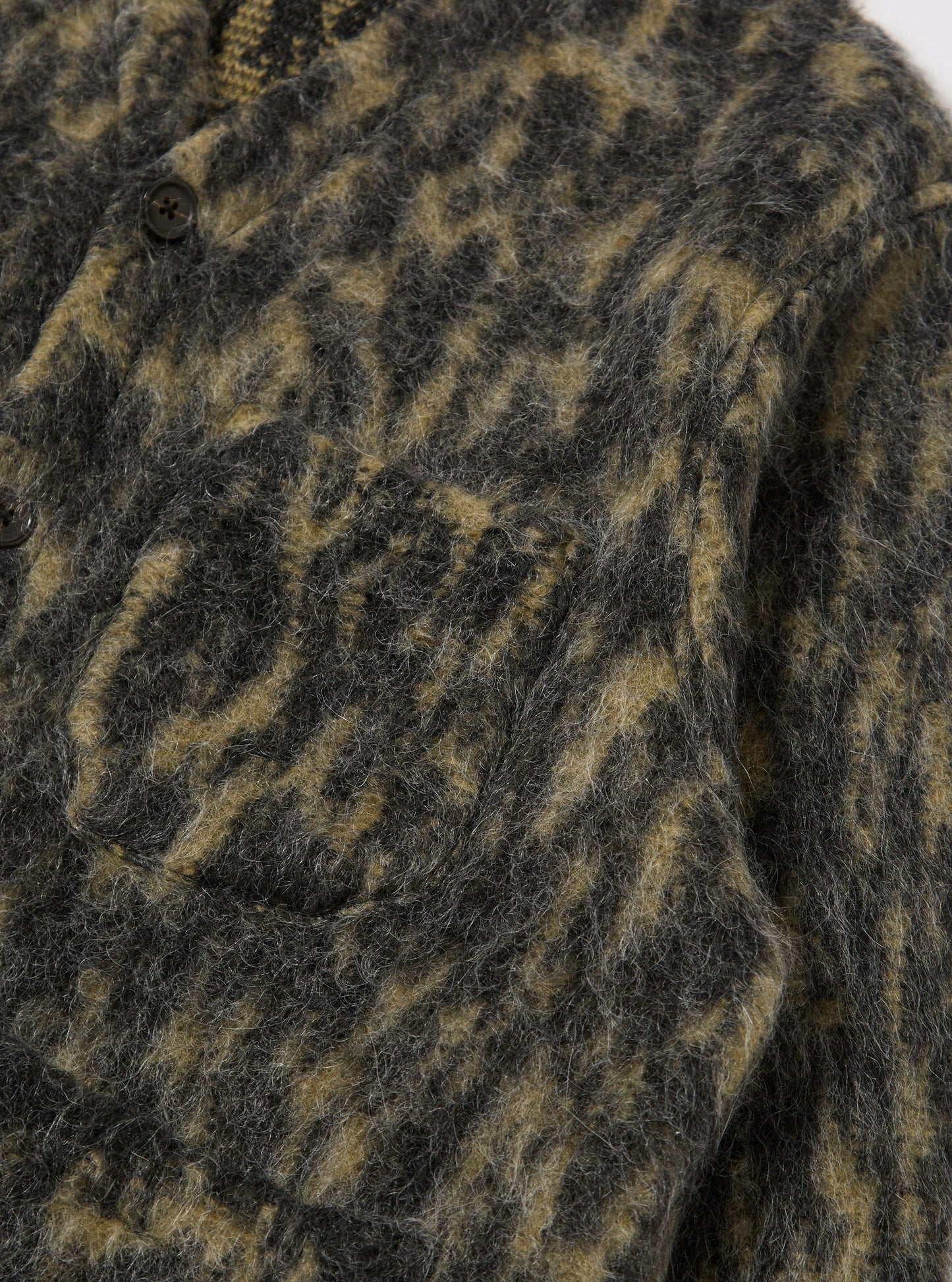 Universal Works Fleece Cardigan Charcoal Dolce