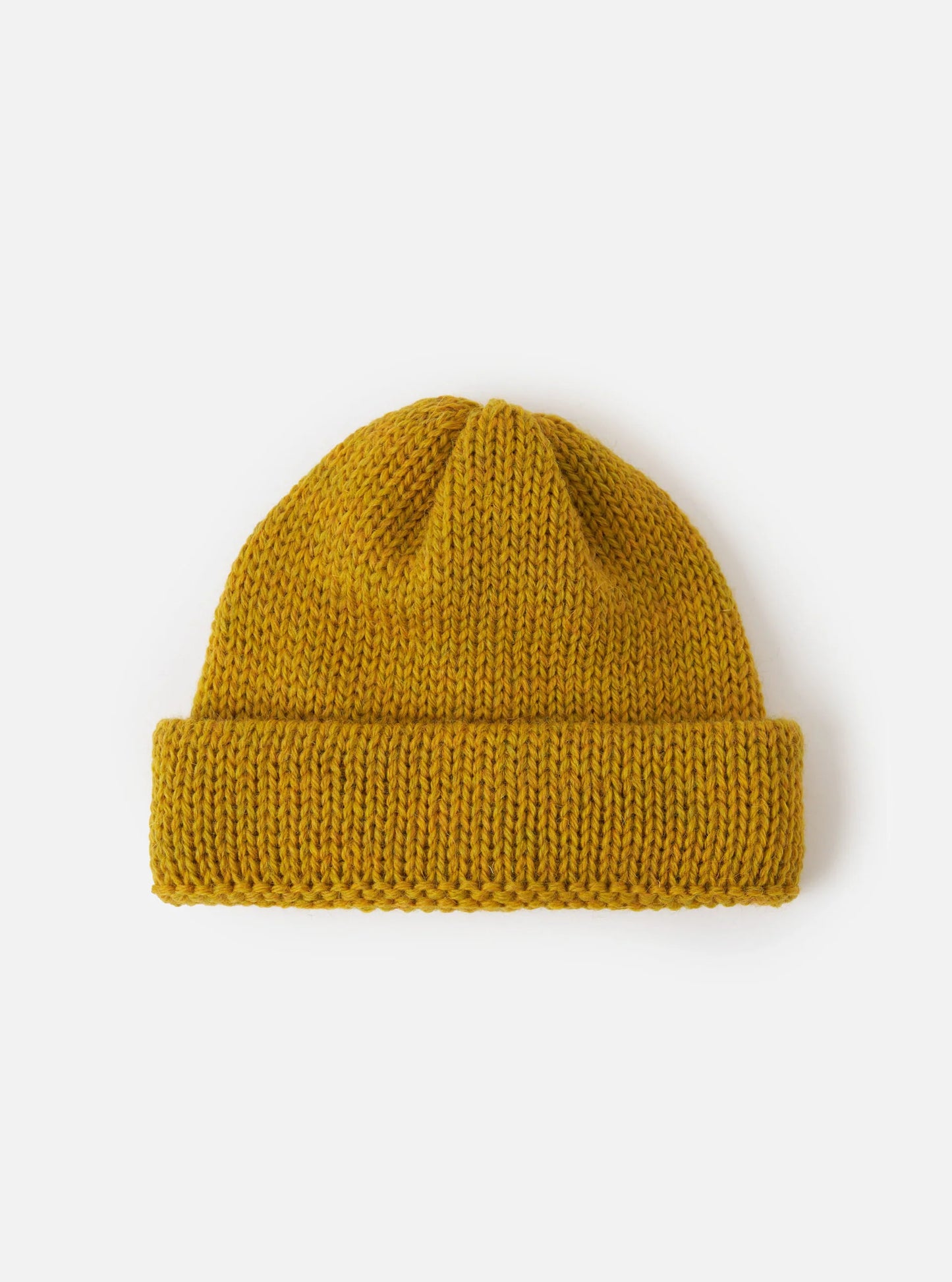 Universal Works British Wool Short Watch Cap - Mustard