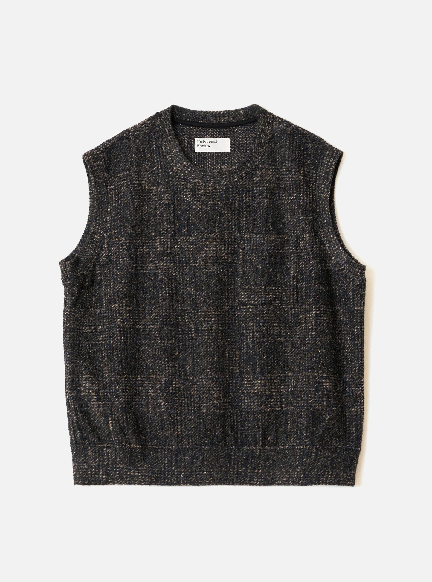 Universal Works Light Knit Sleeveless Crew - Navy Deca