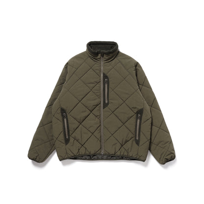 BEAMS Quilted Zip Blouson - Olive