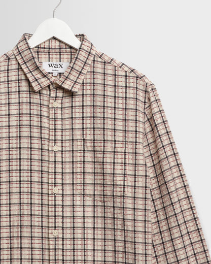 Wax Shelly L/S Dobby Check Ecru