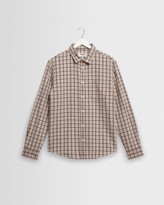 Wax Shelly L/S Dobby Check Ecru