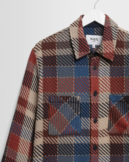 Wax Whiting Pike Check Overshirt - Rust And Multicolour