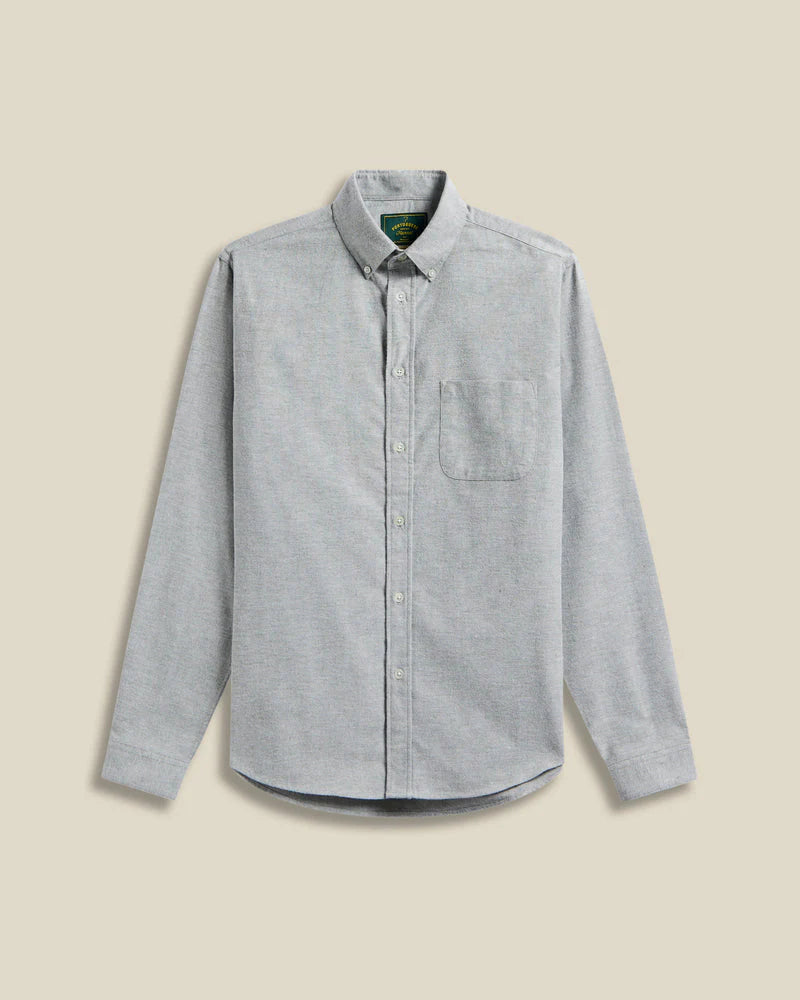 Portuguese Flannel Brushed Oxford Moss Green