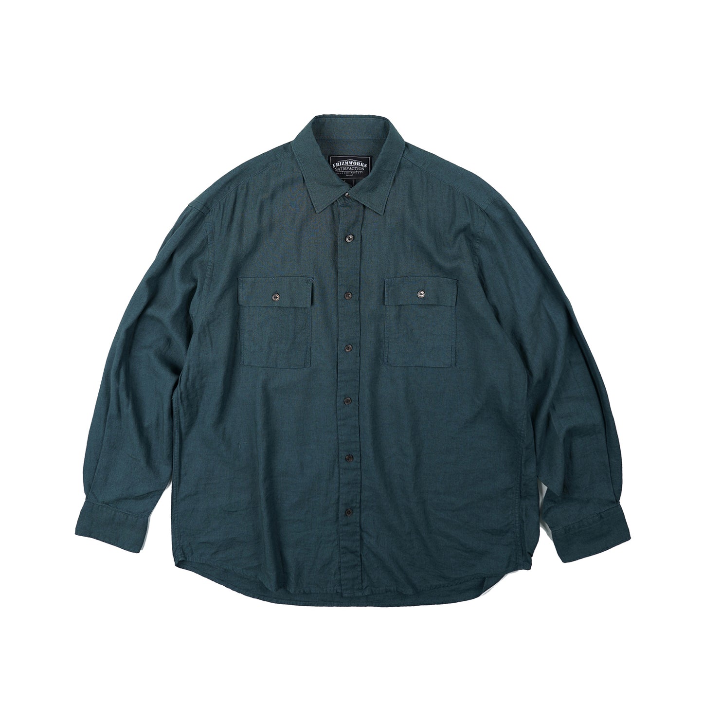 FrizmWorks Cigarette Pocket Linen Shirt - Teal