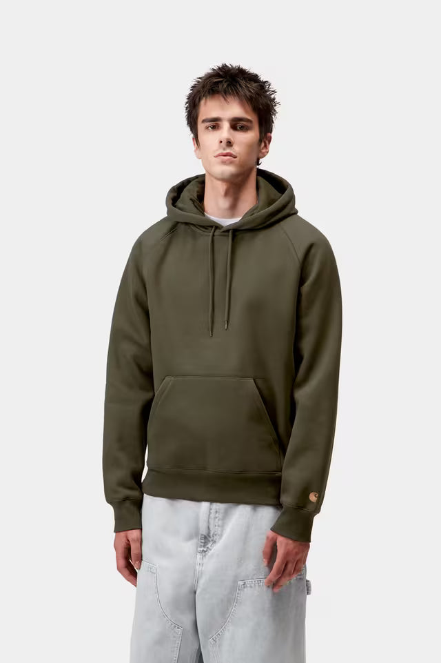 Carhartt WIP Hooded Chase Sweatshirt Olive/Gold