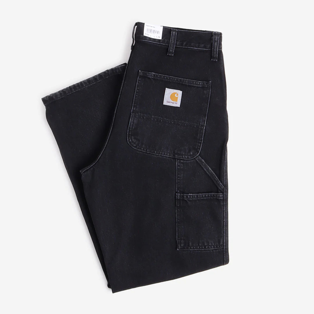 Carhartt Single Knee Pant Black, Stone Washed