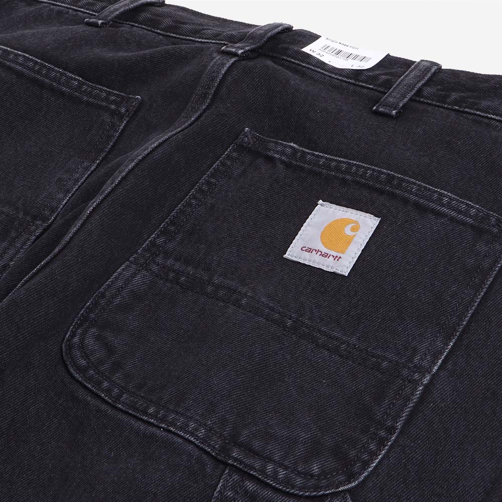 Carhartt Single Knee Pant Black, Stone Washed