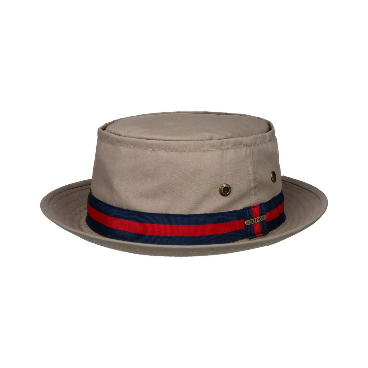 Stetson Classic Band Pork Pie Cloth Hat - Beige