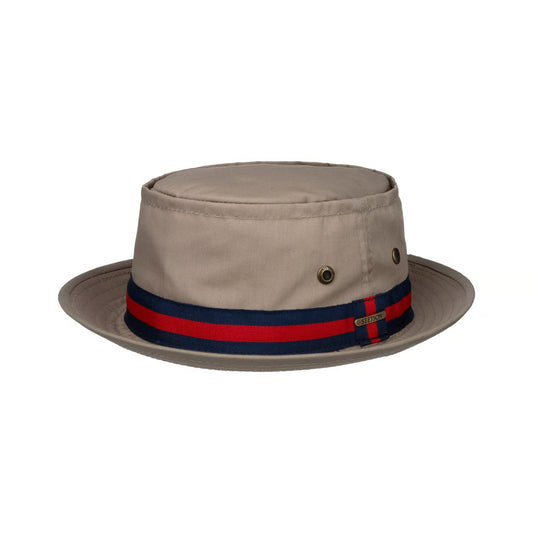 Stetson Classic Band Pork Pie Cloth Hat - Beige