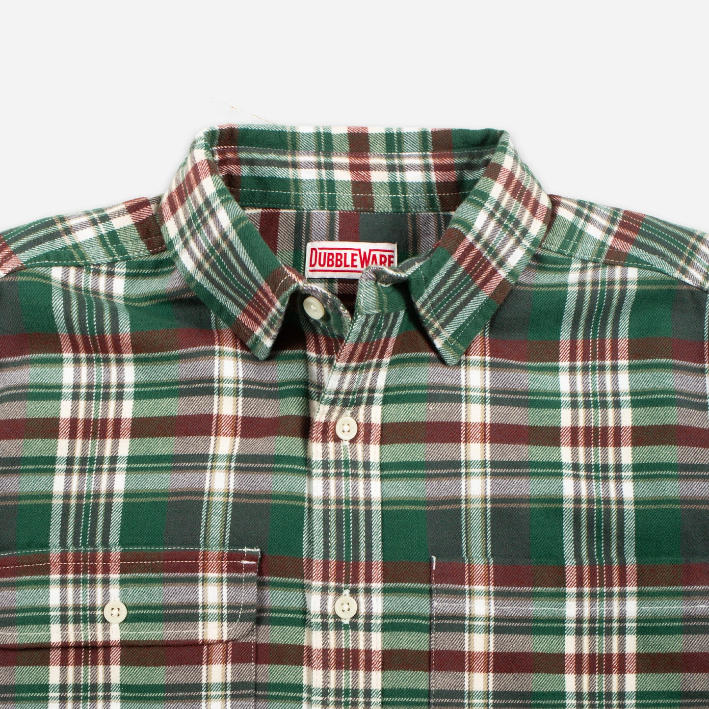 Dubbleware Heritage Check Workshirt - Green Plaid