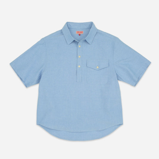 Dubbleware Popover Oxford Shirt - Light Blue