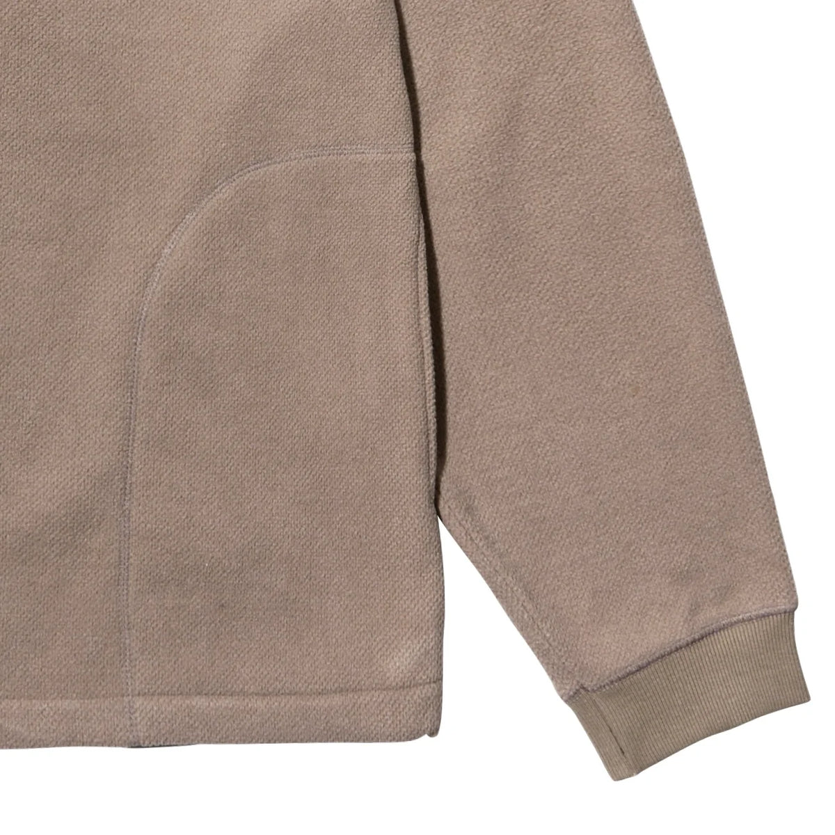 Kappy Designs Fleece Waffle Button Anorak - Beige