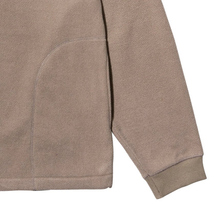 Kappy Designs Fleece Waffle Button Anorak - Beige