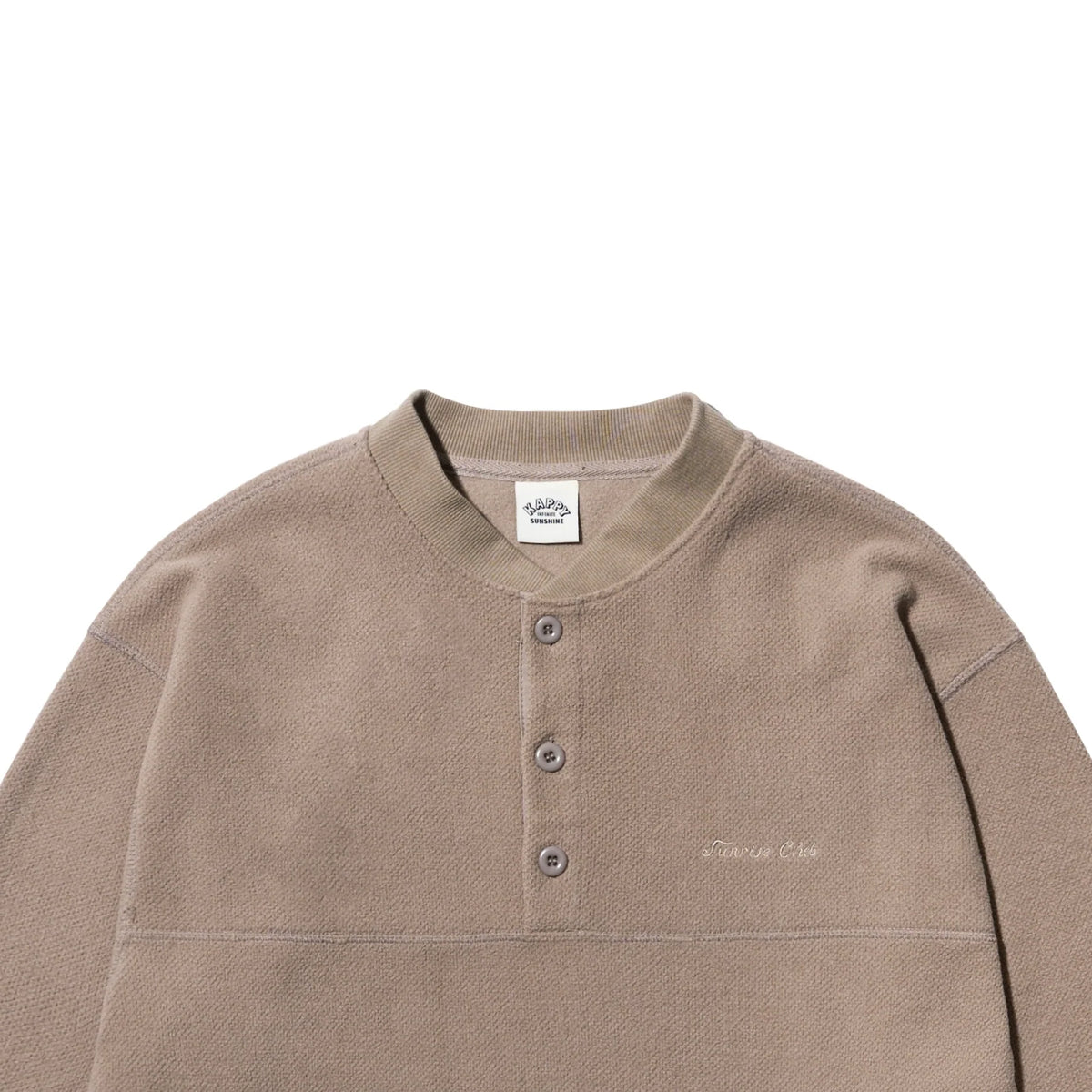 Kappy Designs Fleece Waffle Button Anorak - Beige