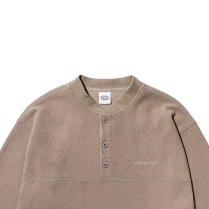 Kappy Designs Fleece Waffle Button Anorak - Beige