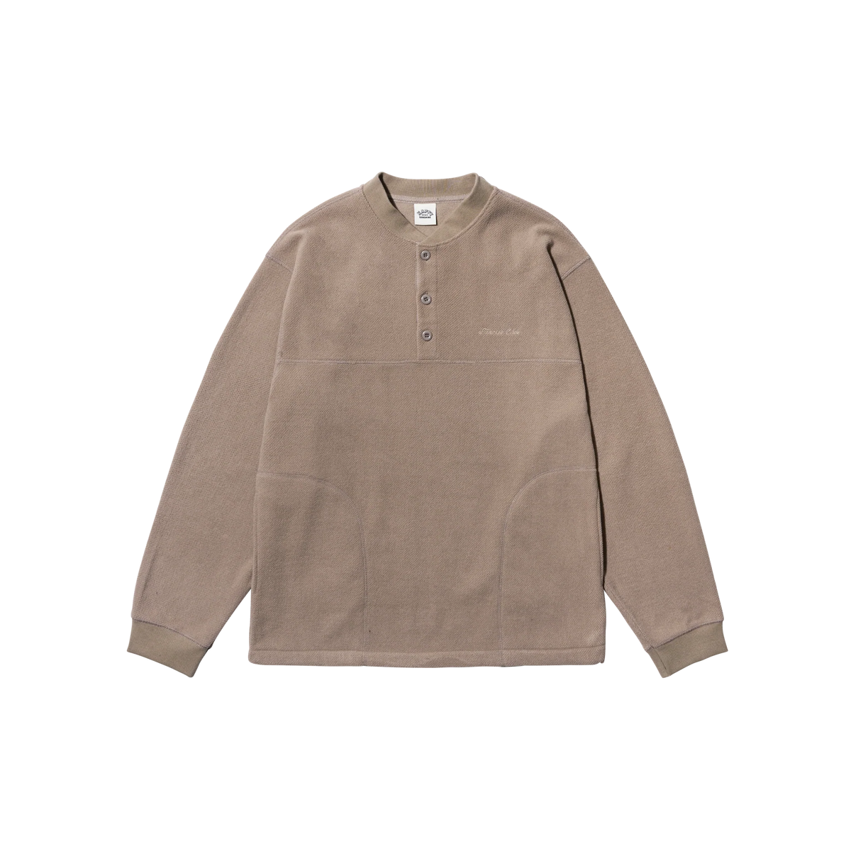 Kappy Designs Fleece Waffle Button Anorak - Beige