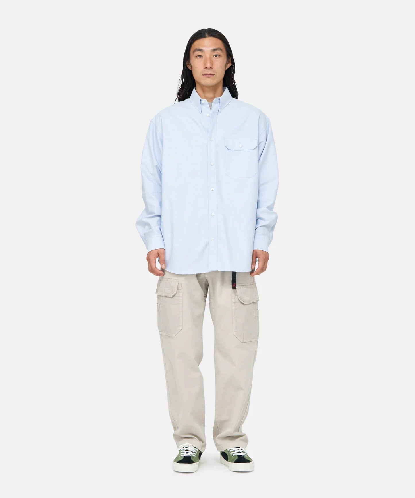 Gramicci Oxford Button Down Stance Shirt Sky Blue