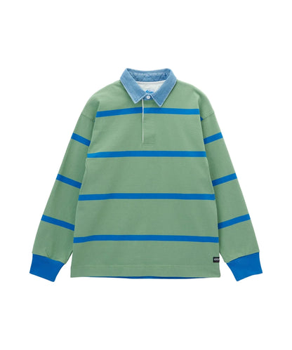 Gramicci Langdon Rugby Shirt - Olive/Blue