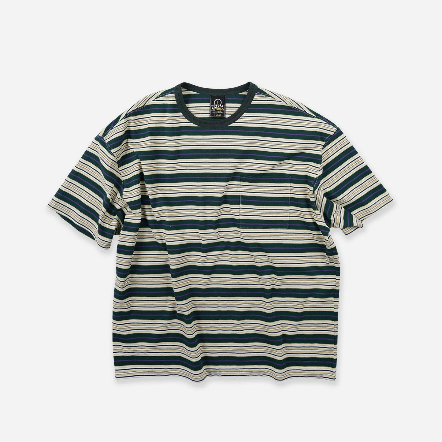 FrizmWorks Horizon Stripe Half T-Shirt - Dark Green