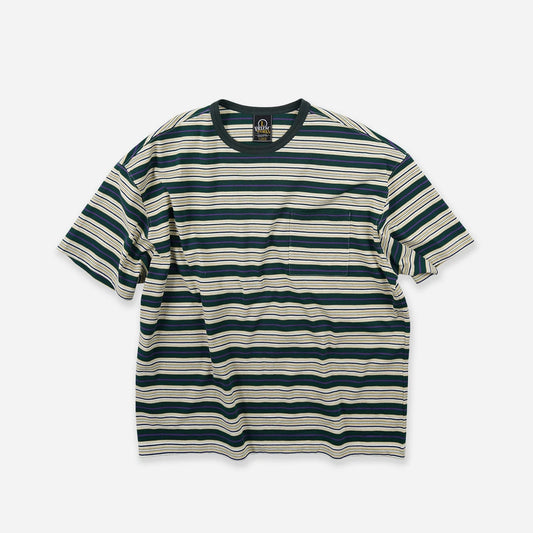 FrizmWorks Horizon Stripe Half T-Shirt - Dark Green