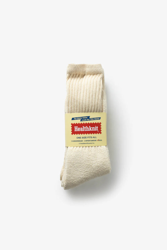 Healthknit - 3 Pack Crew Socks - Off White