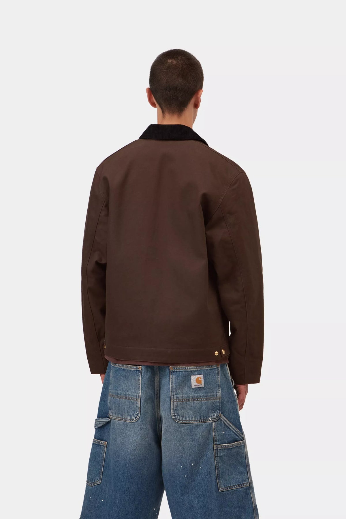 Carhartt WIP Detroit Jacket (Winter) 'Dearborn' Canvas - Tobacco / Black, Rigid