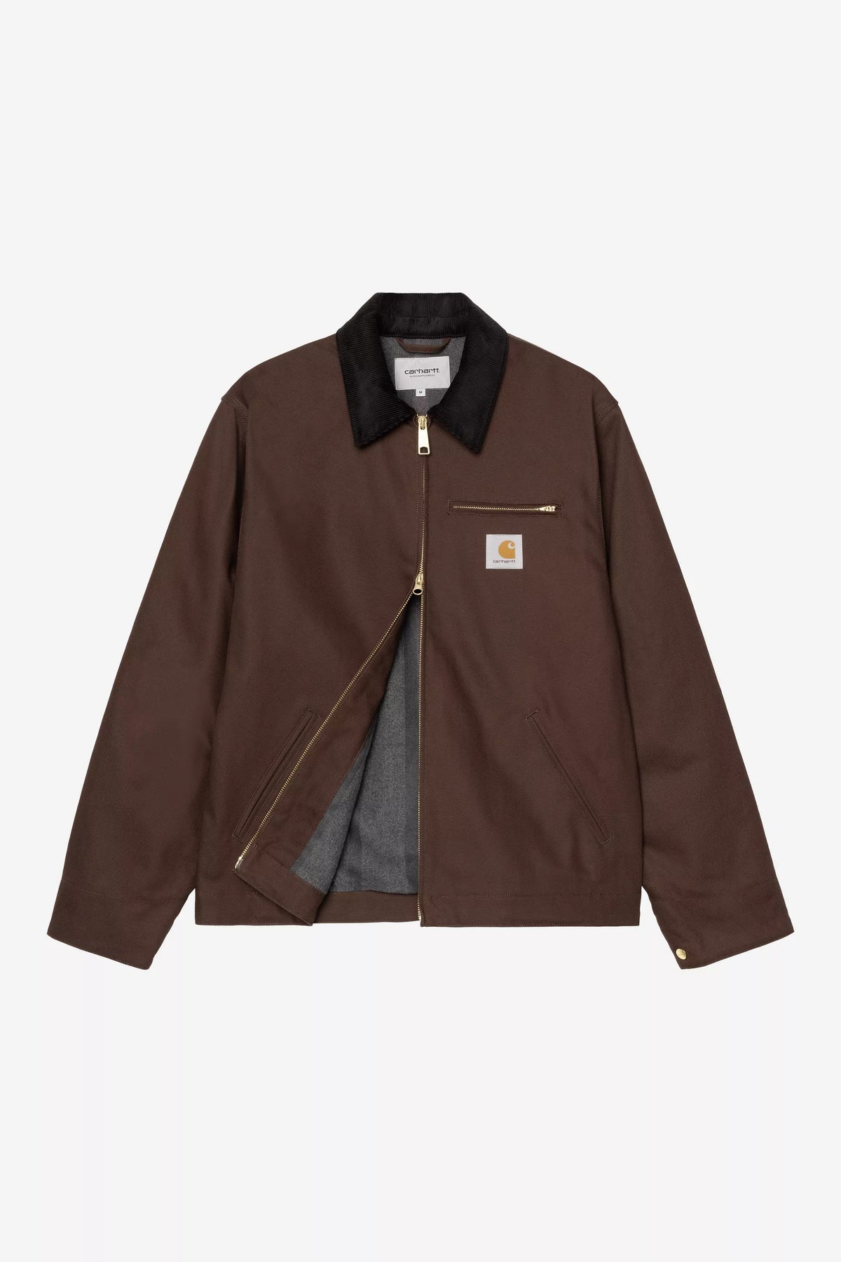 Carhartt WIP Detroit Jacket (Winter) 'Dearborn' Canvas - Tobacco / Black, Rigid